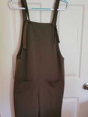 SHEIN Olive & Brown Tie-Strap Jumpsuits